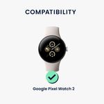 Laptop, Telefoane si Tablete - Wearables si gadgeturi - Wearables - Accesorii wearables - Set 4 Adaptori prindere curea de 20 mm Kwmobile pentru Google Pixel Watch 2, Argintiu/Negru, Otel, KWM0000255L001C - Infinity.ro