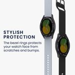 Laptop, Telefoane si Tablete - Wearables si gadgeturi - Wearables - Smartwatch-uri - Rama cadran Kwmobile pentru Samsung Galaxy Watch 5, Negru/Argintiu, Aluminiu, KWM0000258Z001C - Infinity.ro