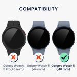Laptop, Telefoane si Tablete - Wearables si gadgeturi - Wearables - Smartwatch-uri - Rama cadran Kwmobile pentru Samsung Galaxy Watch 5, Negru/Argintiu, Aluminiu, KWM0000258Z001C - Infinity.ro