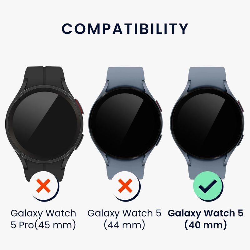 Laptop, Telefoane si Tablete - Wearables si gadgeturi - Wearables - Smartwatch-uri - Rama cadran Kwmobile pentru Samsung Galaxy Watch 5, Negru/Argintiu, Aluminiu, KWM0000258Z001C - Infinity.ro