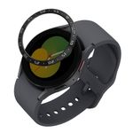 Laptop, Telefoane si Tablete - Wearables si gadgeturi - Wearables - Smartwatch-uri - Rama cadran Kwmobile pentru Samsung Galaxy Watch 5, Negru/Argintiu, Aluminiu, KWM0000258Z001C - Infinity.ro