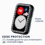 Laptop, Telefoane si Tablete - Wearables si gadgeturi - Wearables - Accesorii wearables - Set 2 Huse Kwmobile pentru Huawei Watch Fit, Transparent/Negru, Plastic, KWM000024ZO001C - Infinity.ro