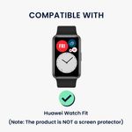 Laptop, Telefoane si Tablete - Wearables si gadgeturi - Wearables - Accesorii wearables - Set 2 Huse Kwmobile pentru Huawei Watch Fit, Transparent/Negru, Plastic, KWM000024ZO001C - Infinity.ro
