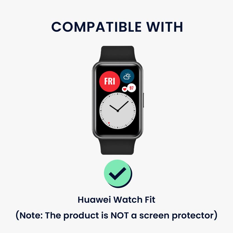 Laptop, Telefoane si Tablete - Wearables si gadgeturi - Wearables - Accesorii wearables - Set 2 Huse Kwmobile pentru Huawei Watch Fit, Transparent/Negru, Plastic, KWM000024ZO001C - Infinity.ro