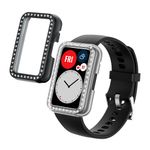 Laptop, Telefoane si Tablete - Wearables si gadgeturi - Wearables - Accesorii wearables - Set 2 Huse Kwmobile pentru Huawei Watch Fit, Transparent/Negru, Plastic, KWM000024ZO001C - Infinity.ro