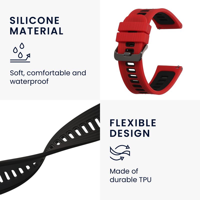 Laptop, Telefoane si Tablete - Wearables si gadgeturi - Wearables - Accesorii wearables - Set 2 Curele Kwmobile pentru Garmin Forerunner 255, Multicolor, Silicon, KWM000024TY001C - Infinity.ro