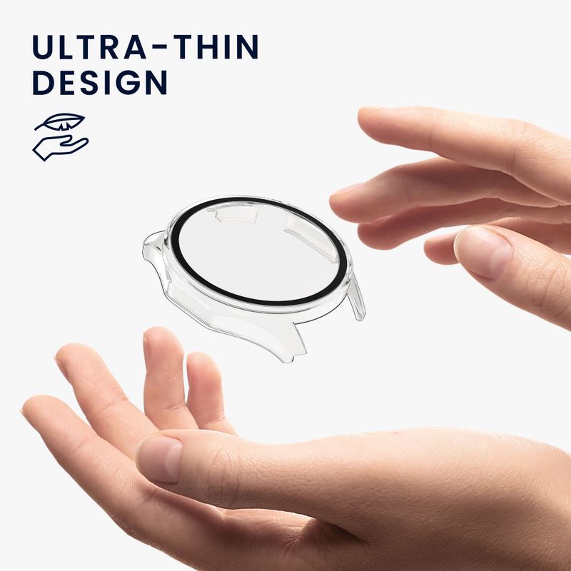 Laptop, Telefoane si Tablete - Wearables si gadgeturi - Wearables - Smartwatch-uri - Set 2 Huse Kwmobile cu sticla securizata pentru Huawei Watch GT 4 (46mm), Transparent, Plastic, KWM0000254O001C - Infinity.ro