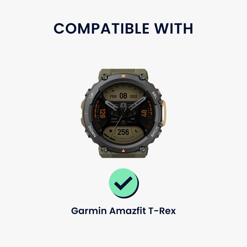 Laptop, Telefoane si Tablete - Wearables si gadgeturi - Wearables - Smartwatch-uri - Set 4 Adaptori prindere curea de 22 mm Kwmobile pentru Amazfit T-Rex, Argintiu/Negru, Otel, KWM0000255J001C - Infinity.ro