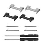 Laptop, Telefoane si Tablete - Wearables si gadgeturi - Wearables - Smartwatch-uri - Set 4 Adaptori prindere curea de 22 mm Kwmobile pentru Amazfit T-Rex, Argintiu/Negru, Otel, KWM0000255J001C - Infinity.ro