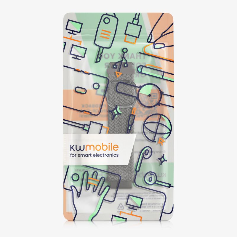 Laptop, Telefoane si Tablete - Wearables si gadgeturi - Wearables - Smartwatch-uri - Curea Kwmobile pentru Garmin Venu Sq 2 Music, Gri, Nylon, KWM0000250E005C - Infinity.ro