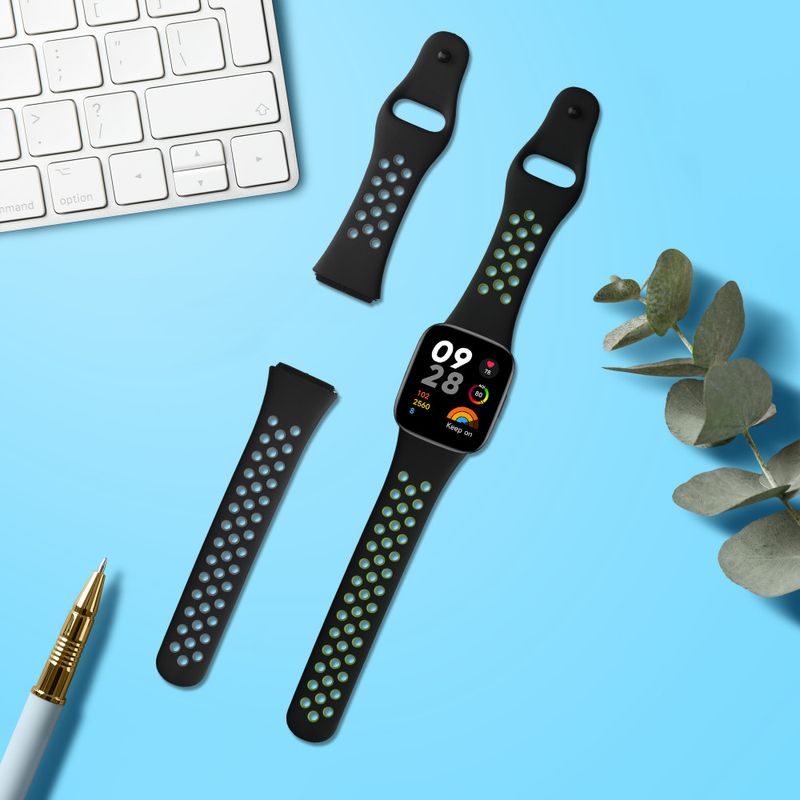 Laptop, Telefoane si Tablete - Wearables si gadgeturi - Wearables - Accesorii wearables - Set 2 Curele Kwmobile pentru Xiaomi Redmi Watch 3 Active, Multicolor, Silicon, KWM000024YV002C - Infinity.ro
