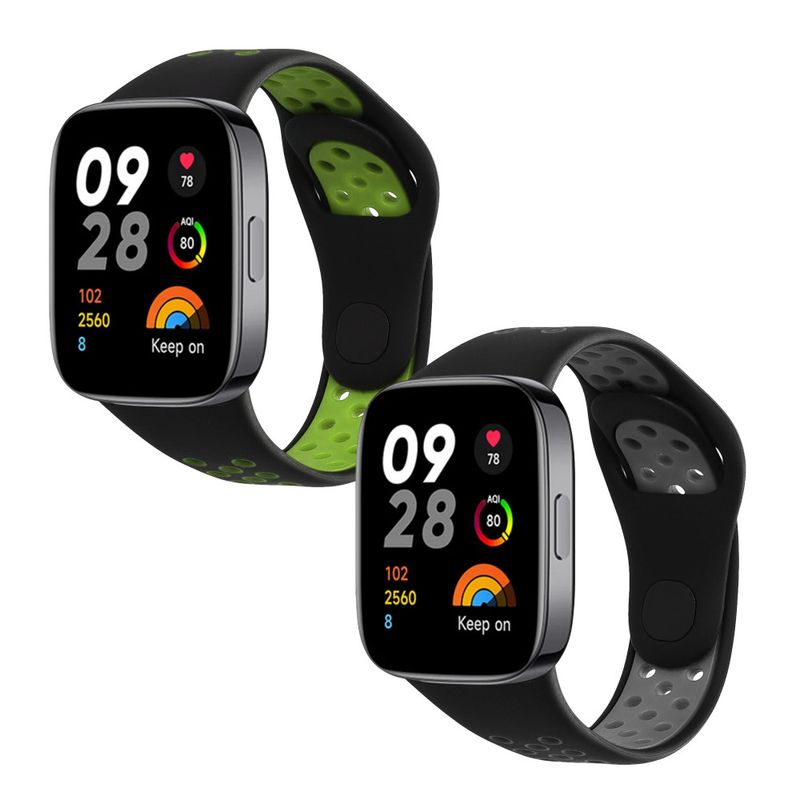 Laptop, Telefoane si Tablete - Wearables si gadgeturi - Wearables - Accesorii wearables - Set 2 Curele Kwmobile pentru Xiaomi Redmi Watch 3 Active, Multicolor, Silicon, KWM000024YV002C - Infinity.ro