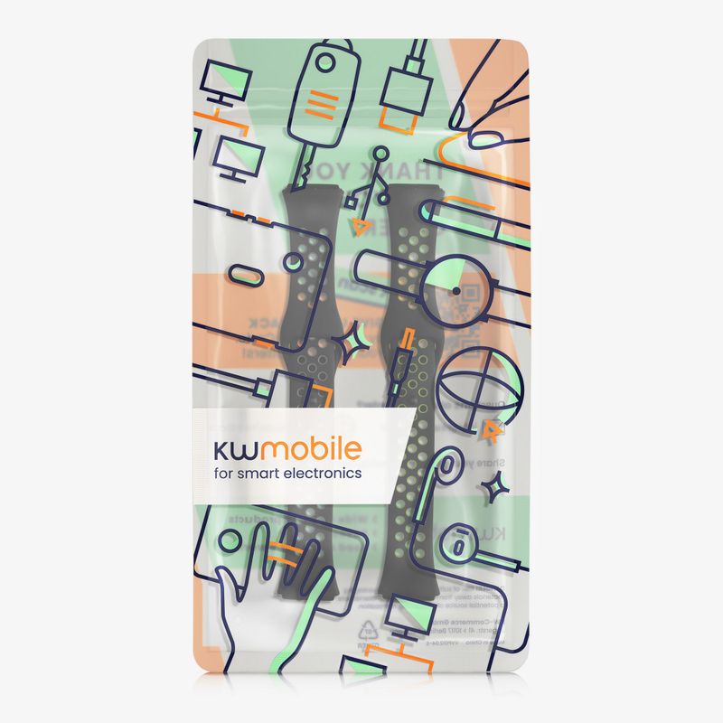 Laptop, Telefoane si Tablete - Wearables si gadgeturi - Wearables - Accesorii wearables - Set 2 Curele Kwmobile pentru Xiaomi Redmi Watch 3 Active, Multicolor, Silicon, KWM000024YV002C - Infinity.ro