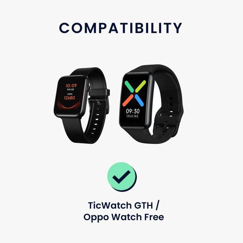 Laptop, Telefoane si Tablete - Wearables si gadgeturi - Wearables - Smartwatch-uri - Cablu de incarcare USB pentru Oppo Watch Free, Kwmobile, Negru, Plastic, 57784.01 - Infinity.ro