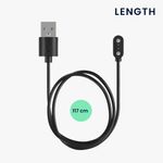 Laptop, Telefoane si Tablete - Wearables si gadgeturi - Wearables - Smartwatch-uri - Cablu de incarcare USB pentru Oppo Watch Free, Kwmobile, Negru, Plastic, 57784.01 - Infinity.ro