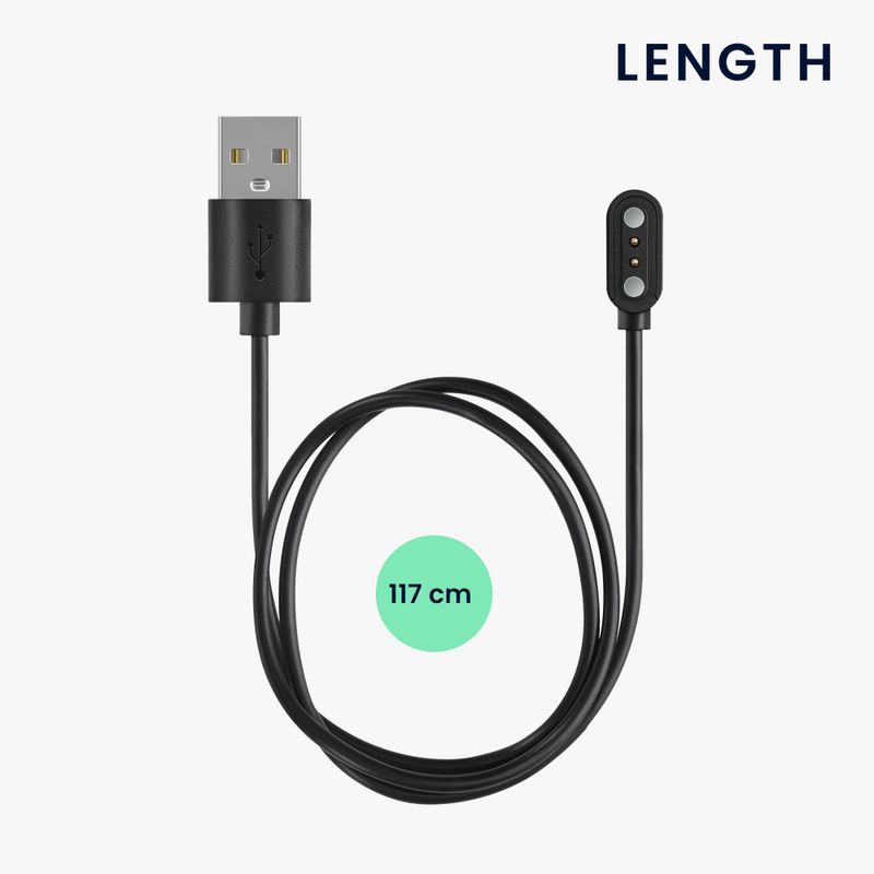 Laptop, Telefoane si Tablete - Wearables si gadgeturi - Wearables - Smartwatch-uri - Cablu de incarcare USB pentru Oppo Watch Free, Kwmobile, Negru, Plastic, 57784.01 - Infinity.ro