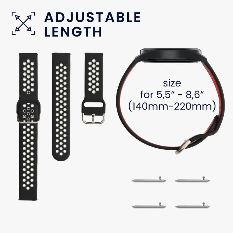Laptop, Telefoane si Tablete - Wearables si gadgeturi - Wearables - Accesorii wearables - Set 2 Curele Kwmobile pentru Amazfit Cheetah/ZEPP E, Multicolor, Silicon, KWM000024TZ001C - Infinity.ro