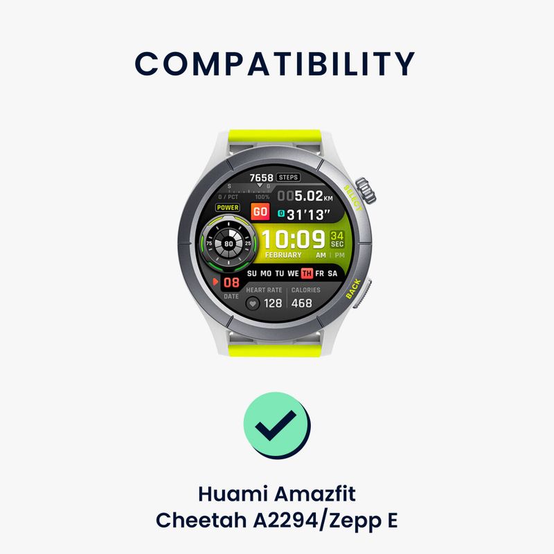 Laptop, Telefoane si Tablete - Wearables si gadgeturi - Wearables - Accesorii wearables - Set 2 Curele Kwmobile pentru Amazfit Cheetah/ZEPP E, Multicolor, Silicon, KWM000024TZ001C - Infinity.ro