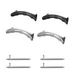 Laptop, Telefoane si Tablete - Wearables si gadgeturi - Wearables - Smartwatch-uri - Set 4 Adaptori prindere curea de 20 mm Kwmobile pentru Google Pixel Watch, Argintiu/Negru, Otel, KWM0000256W001C - Infinity.ro