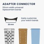 Laptop, Telefoane si Tablete - Wearables si gadgeturi - Wearables - Smartwatch-uri - Set 4 Adaptori prindere curea de 20 mm Kwmobile pentru Google Pixel Watch, Argintiu/Negru, Otel, KWM0000256W001C - Infinity.ro