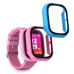 Laptop, Telefoane si Tablete - Wearables si gadgeturi - Wearables - Smartwatch-uri - Set 2 Huse Kwmobile cu sticla securizata pentru Xplora X6 Play, Roz/Albastru, Plastic, KWM000024UI003C - Infinity.ro