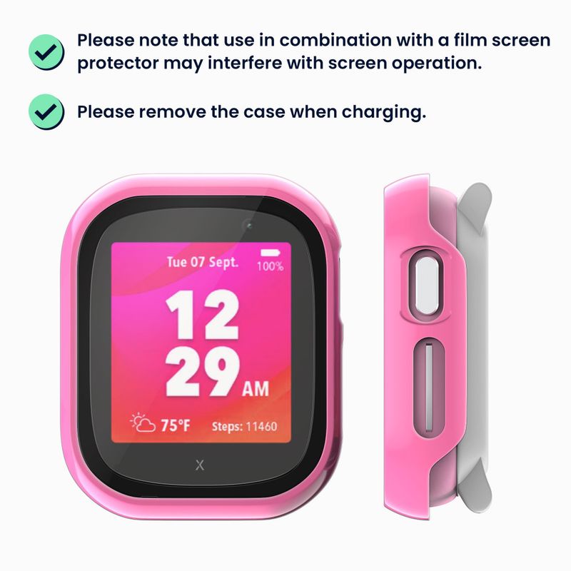 Laptop, Telefoane si Tablete - Wearables si gadgeturi - Wearables - Smartwatch-uri - Set 2 Huse Kwmobile cu sticla securizata pentru Xplora X6 Play, Roz/Albastru, Plastic, KWM000024UI003C - Infinity.ro