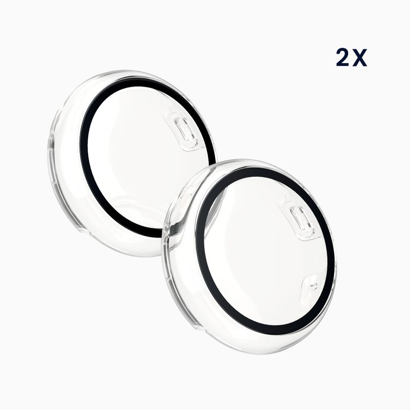 Laptop, Telefoane si Tablete - Wearables si gadgeturi - Wearables - Smartwatch-uri - Set 2 Huse Kwmobile cu sticla securizata pentru Google Pixel Watch 2/Pixel Watch, Transparent, Plastic, KWM0000254R001C - Infinity.ro