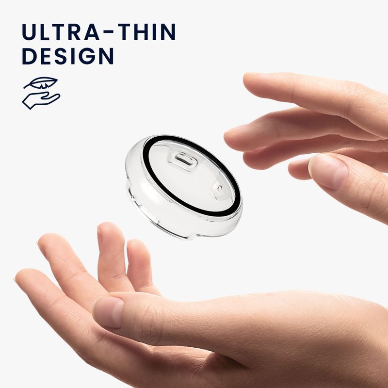 Laptop, Telefoane si Tablete - Wearables si gadgeturi - Wearables - Smartwatch-uri - Set 2 Huse Kwmobile cu sticla securizata pentru Google Pixel Watch 2/Pixel Watch, Transparent, Plastic, KWM0000254R001C - Infinity.ro