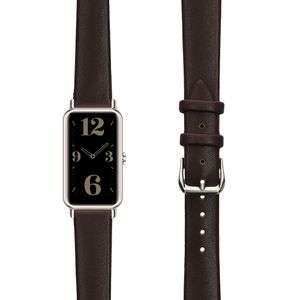 Curea Kwmobile pentru Huawei Watch Fit mini, Maro, Piele naturala, KWM0000174K007C