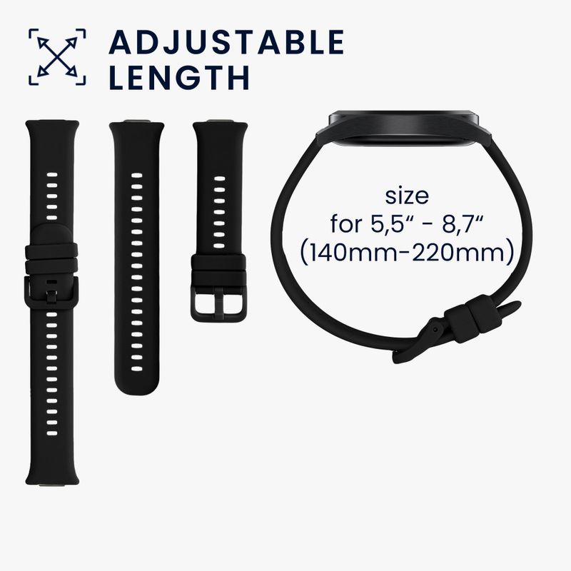 Laptop, Telefoane si Tablete - Wearables si gadgeturi - Wearables - Accesorii wearables - Set 2 curele pentru Huawei Watch Fit 2, Kwmobile, Negru/Albastru, Silicon, 59298.01 - Infinity.ro