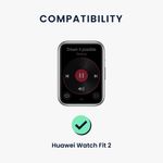 Laptop, Telefoane si Tablete - Wearables si gadgeturi - Wearables - Accesorii wearables - Set 2 curele pentru Huawei Watch Fit 2, Kwmobile, Negru/Albastru, Silicon, 59298.01 - Infinity.ro