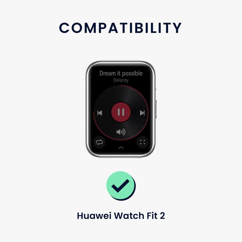 Laptop, Telefoane si Tablete - Wearables si gadgeturi - Wearables - Accesorii wearables - Set 2 curele pentru Huawei Watch Fit 2, Kwmobile, Negru/Albastru, Silicon, 59298.01 - Infinity.ro