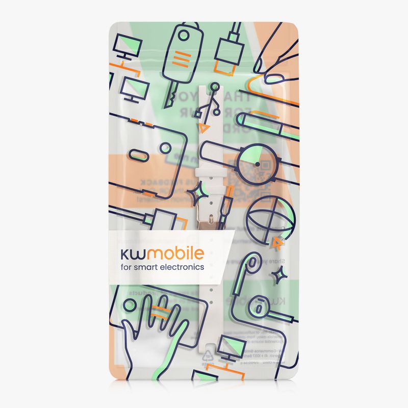 Laptop, Telefoane si Tablete - Wearables si gadgeturi - Wearables - Accesorii wearables - Curea Kwmobile pentru Garmin Lily Sport, Alb, Piele naturala, KWM000020AH003C - Infinity.ro