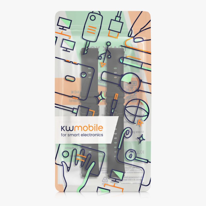 Laptop, Telefoane si Tablete - Wearables si gadgeturi - Wearables - Accesorii wearables - Set 2 Curele Kwmobile pentru Xiaomi Mi Watch Color Sport/S1 Active, Negru, Silicon, KWM000016JX005C - Infinity.ro