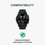 Laptop, Telefoane si Tablete - Wearables si gadgeturi - Wearables - Accesorii wearables - Set 2 Curele Kwmobile pentru Xiaomi Mi Watch Color Sport/S1 Active, Negru, Silicon, KWM000016JX005C - Infinity.ro