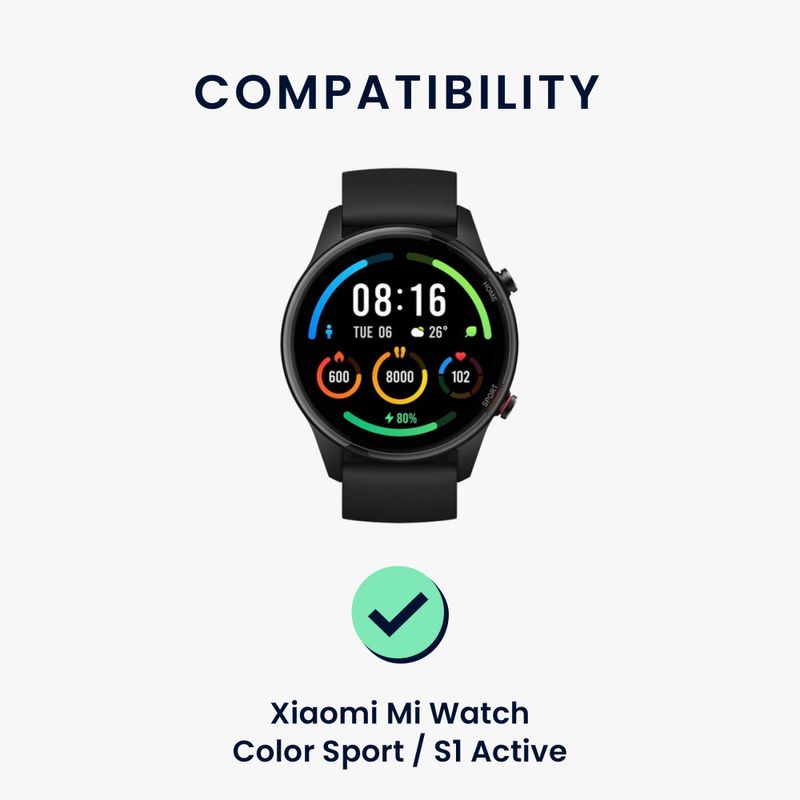 Laptop, Telefoane si Tablete - Wearables si gadgeturi - Wearables - Accesorii wearables - Set 2 Curele Kwmobile pentru Xiaomi Mi Watch Color Sport/S1 Active, Negru, Silicon, KWM000016JX005C - Infinity.ro
