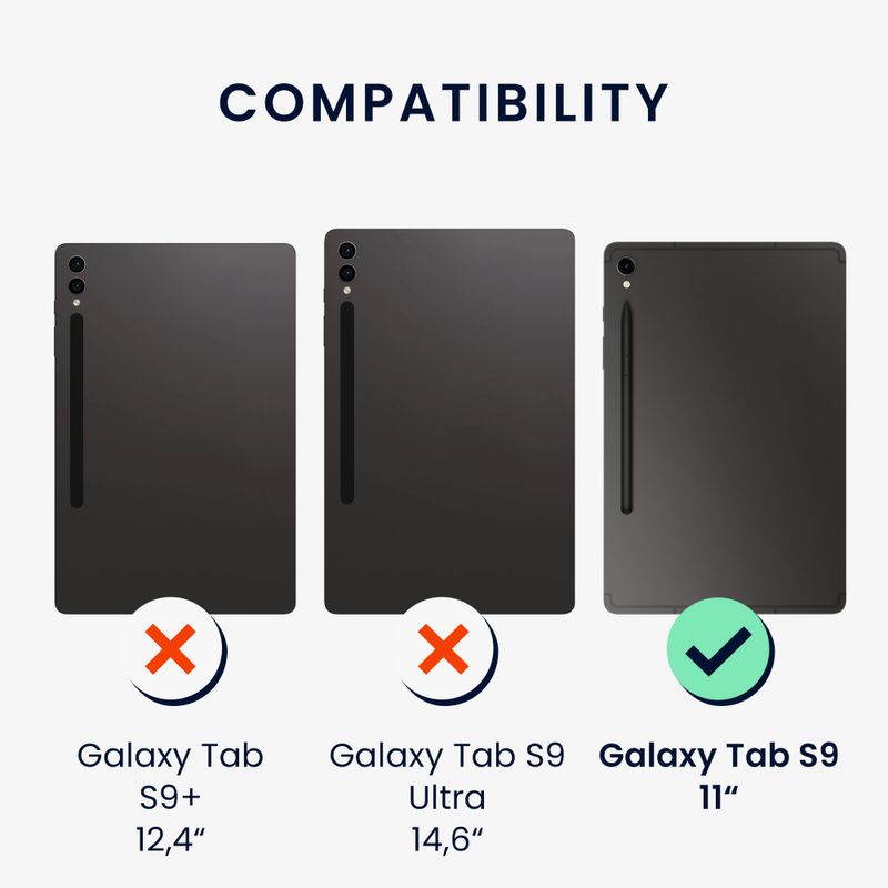 Laptop, Telefoane si Tablete - Tablete si accesorii tablete - Accesorii Tablete - Huse tablete - Husa Kwmobile pentru Samsung Galaxy Tab S9, Transparent, Silicon, KWM000023PL001C - Infinity.ro