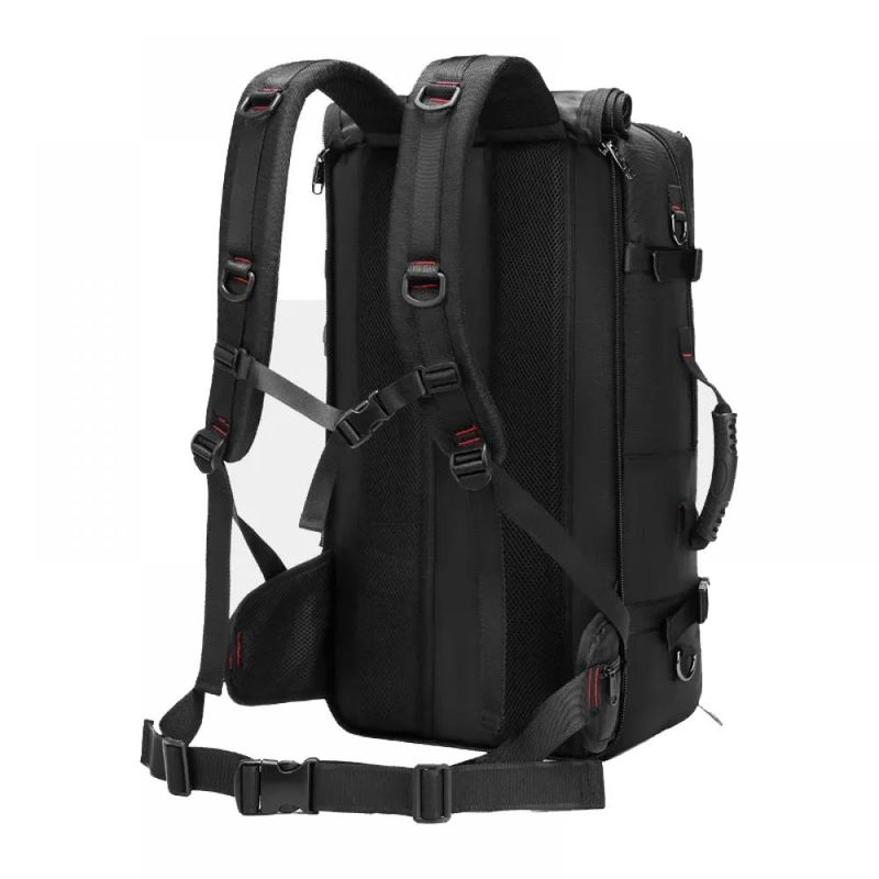 Laptop, Telefoane si Tablete - Laptopuri si accesorii - Accesorii Laptop - Genti laptop - Rucsac pentru drumetii MingLu port USB impermeabil ergonomic extensibil 56-77 3 modalitati de purtare unisex  negru - Infinity.ro