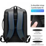 Laptop, Telefoane si Tablete - Laptopuri si accesorii - Accesorii Laptop - Genti laptop - Rucsac/Ghiozdan MingLu compatibil cu laptop 15.6 inch si tableta 7.9 inch extensibil 19-29L port USB impermeabil unisex - Infinity.ro