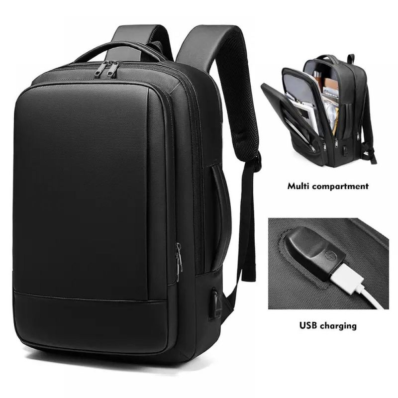 Laptop, Telefoane si Tablete - Laptopuri si accesorii - Accesorii Laptop - Genti laptop - Rucsac/Ghiozdan MingLu compatibil cu laptop 15.6 inch si tableta 7.9 inch extensibil 19-29L port USB impermeabil unisex - Infinity.ro
