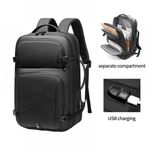 Laptop, Telefoane si Tablete - Laptopuri si accesorii - Accesorii Laptop - Genti laptop - Rucsac pentru laptop 15.6 inch MingLu 20-39L port USB impermeabil unisex dimensiuni 320 x 110 x 450 negru - Infinity.ro