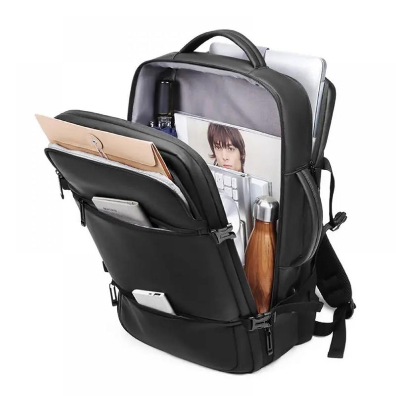 Laptop, Telefoane si Tablete - Laptopuri si accesorii - Accesorii Laptop - Genti laptop - Ghiozdan pentru laptop 15.6 inch MingLu 20-39L port USB impermeabil antifurt rezistent la stropi - Infinity.ro