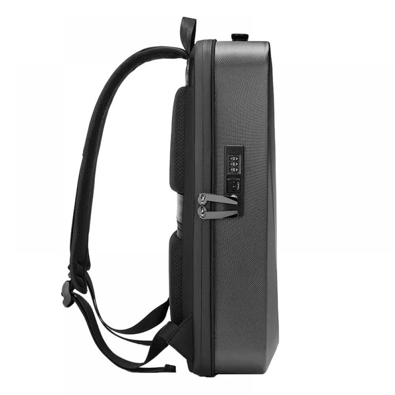 Laptop, Telefoane si Tablete - Laptopuri si accesorii - Accesorii Laptop - Genti laptop - Rucsac pentru laptop 15.6 inch MingLu 20L port USB impermeabil unisex blocare TSA carcasa tare slim negru - Infinity.ro