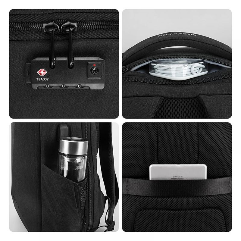Laptop, Telefoane si Tablete - Laptopuri si accesorii - Accesorii Laptop - Genti laptop - Rucsac/Ghiozdan Mark Ryden compatibil cu laptop 15.6 si tableta 10.5" capacitate 20L blocare TSA port USB - Infinity.ro