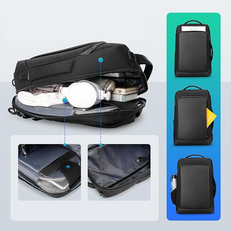 Laptop, Telefoane si Tablete - Laptopuri si accesorii - Accesorii Laptop - Genti laptop - Rucsac/Ghiozdan Mark Ryden pentru laptop 15.6'' si tableta 11'' 3 modalitati de purtare port USB full impermeabil - Infinity.ro