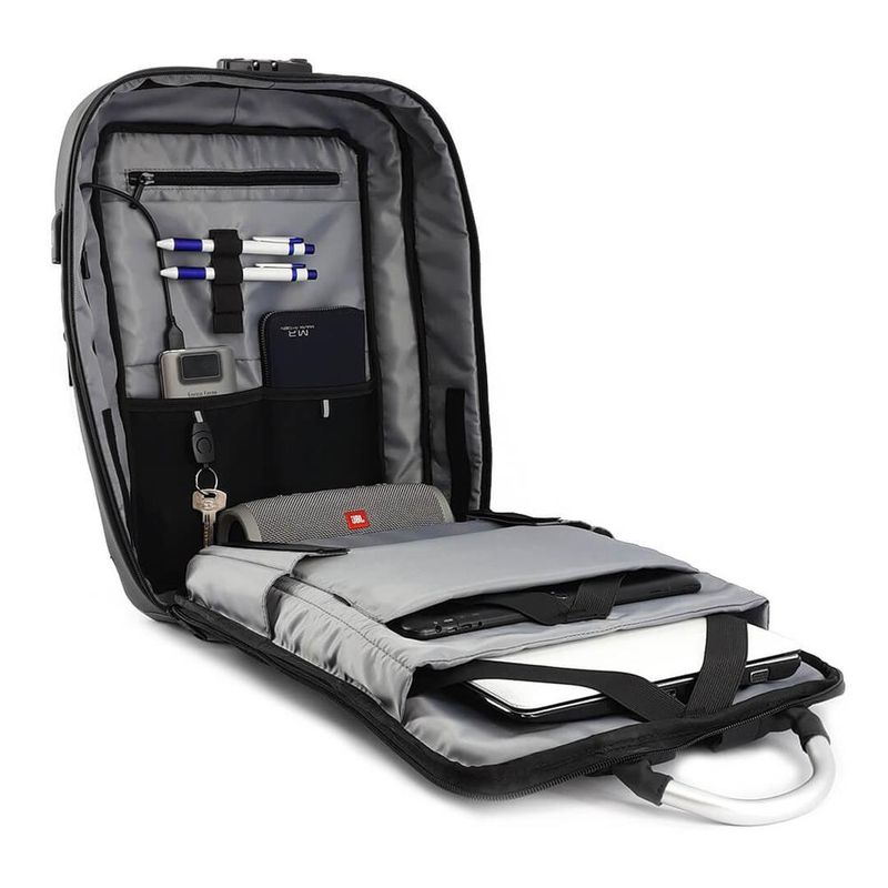 Laptop, Telefoane si Tablete - Laptopuri si accesorii - Accesorii Laptop - Genti laptop - Ghiozdan Mark Ryden compatibil cu laptop 15.6 inch si tableta 9 inch port USB blocare TSA impermeabil ergonomic 18L - Infinity.ro