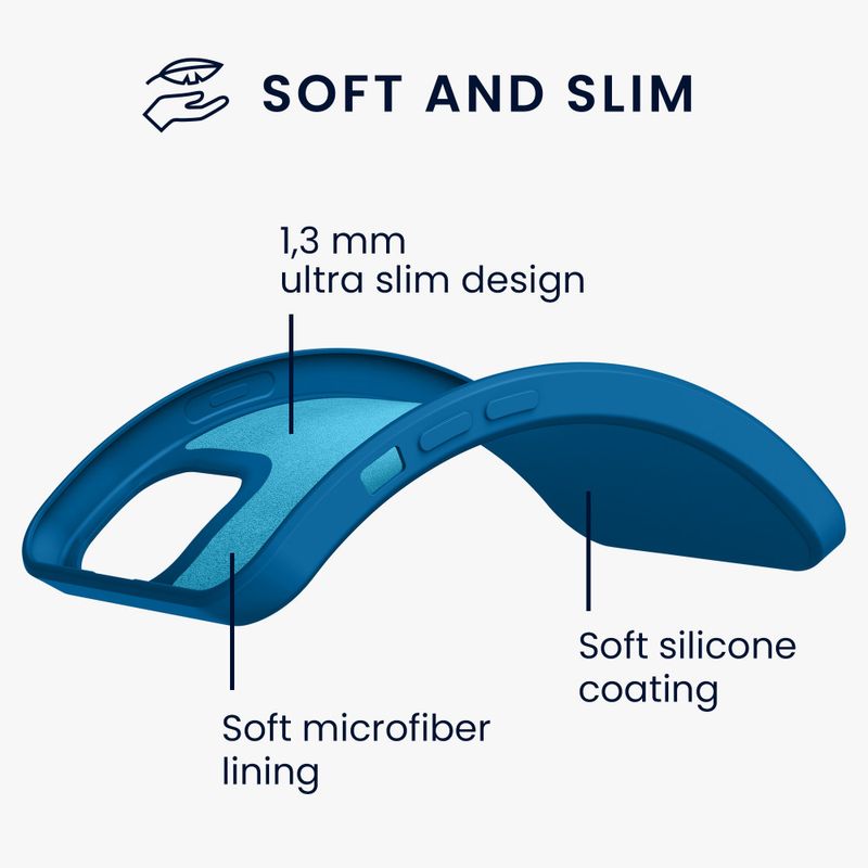 Laptop, Telefoane si Tablete - Telefoane mobile si accesorii - Accesorii Telefoane - Huse telefoane - Husa pentru Apple iPhone 13, Silicon, Albastru, 55948.228, kwmobile - Infinity.ro