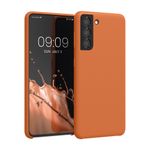 Laptop, Telefoane si Tablete - Telefoane mobile si accesorii - Accesorii Telefoane - Huse telefoane - Husa Kwmobile pentru Samsung Galaxy S21, Portocaliu, Silicon, KWM000012BT071C - Infinity.ro