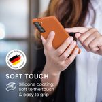 Laptop, Telefoane si Tablete - Telefoane mobile si accesorii - Accesorii Telefoane - Huse telefoane - Husa Kwmobile pentru Samsung Galaxy S21, Portocaliu, Silicon, KWM000012BT071C - Infinity.ro