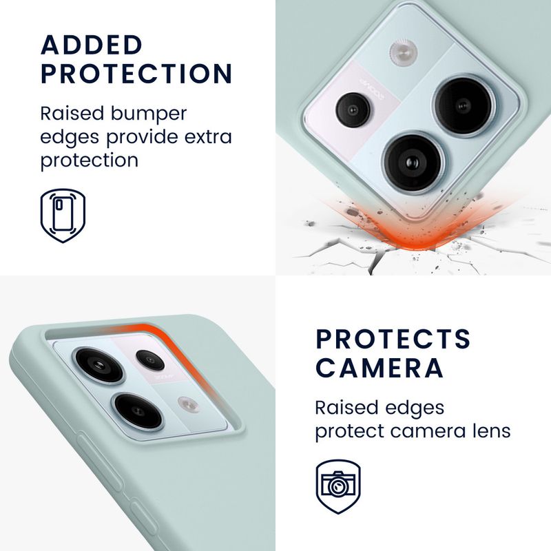 Laptop, Telefoane si Tablete - Telefoane mobile si accesorii - Accesorii Telefoane - Huse telefoane - Husa Kwmobile pentru Xiaomi Redmi Note 13 Pro 5G/Poco X6, Verde deschis, Silicon, KWM000020LF005C - Infinity.ro